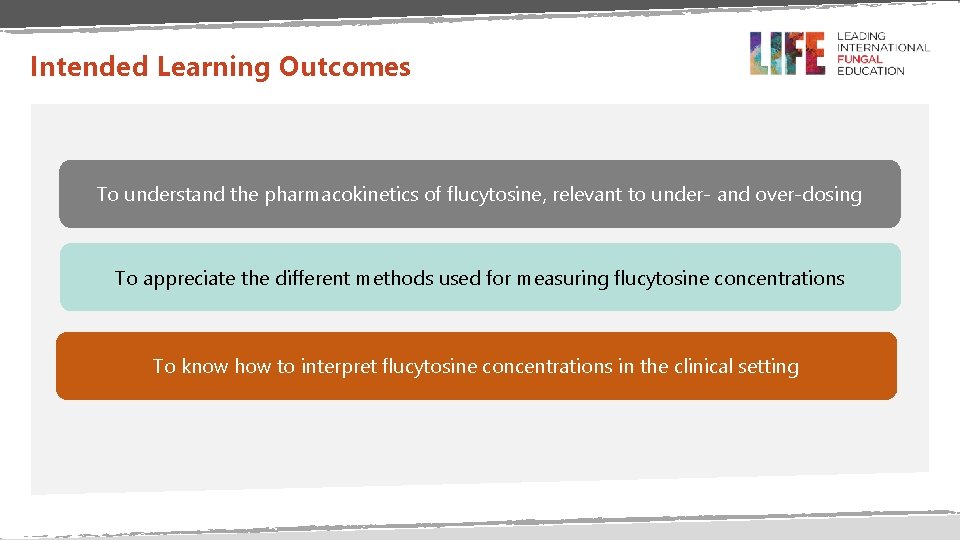 Intended Learning Outcomes To understand the pharmacokinetics of flucytosine, relevant to under- and over-dosing