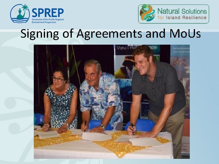 Signing of Agreements and Mo. Us Signing of Agreements and Mo. Us