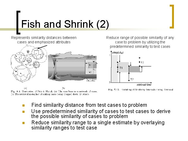 Fish and Shrink (2) Represents similarity distances between cases and emphasized attributes n n