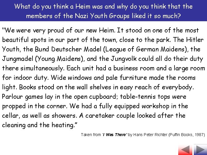 What do you think a Heim was and why do you think that the