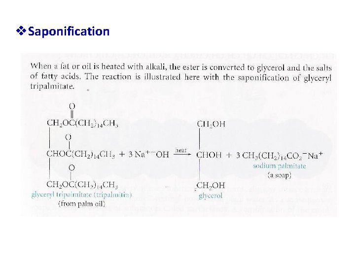 v. Saponification 