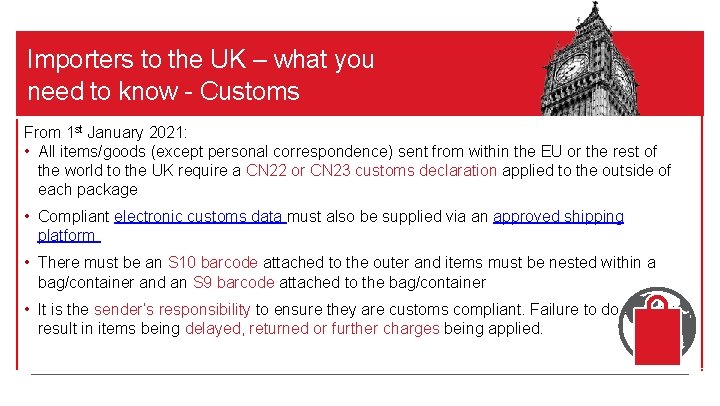 Importers to the UK – what you need to know - Customs From 1