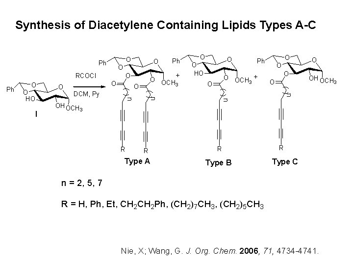 Synthesis of Diacetylene Containing Lipids Types A-C O Ph O RCOCl Ph O O