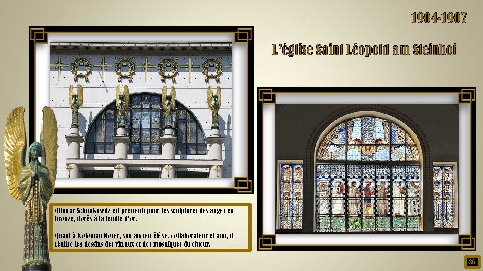 1904 -1907 L’église Saint Léopold am Steinhof Othmar Schimkowitz est pressenti pour les sculptures