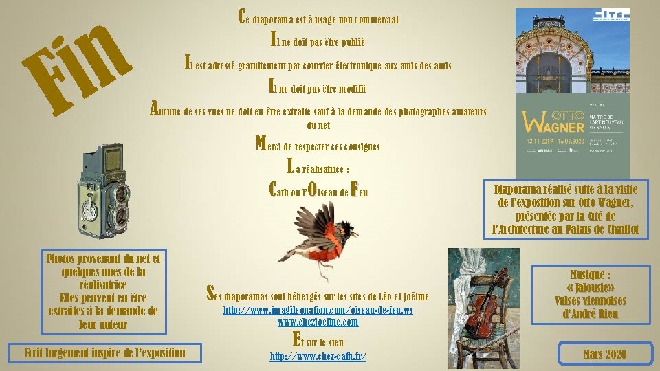 n i F Ce diaporama est à usage non commercial Il ne doit pas