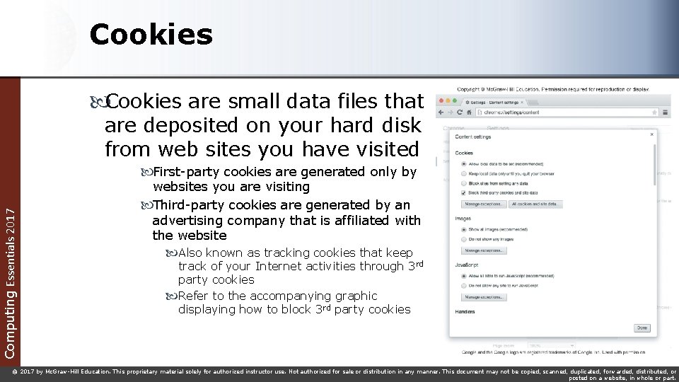 Cookies are small data files that are deposited on your hard disk from web