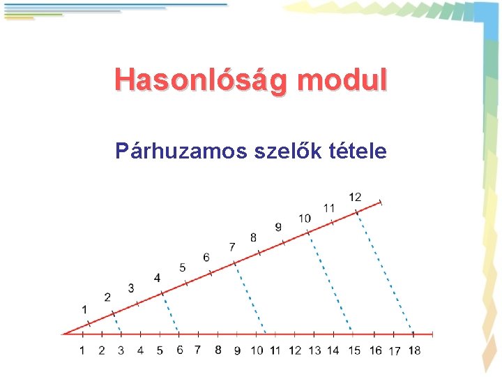 Hasonlóság modul Párhuzamos szelők tétele 