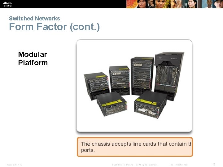 Switched Networks Form Factor (cont. ) Modular Platform Presentation_ID © 2008 Cisco Systems, Inc.
