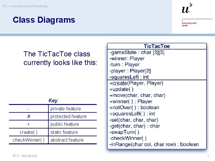 P 2 — Inheritance and Refactoring Class Diagrams The Tic. Tac. Toe class currently