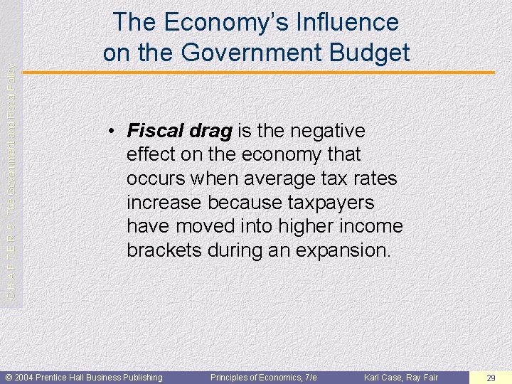 C H A P T E R 9: The Government and Fiscal Policy The