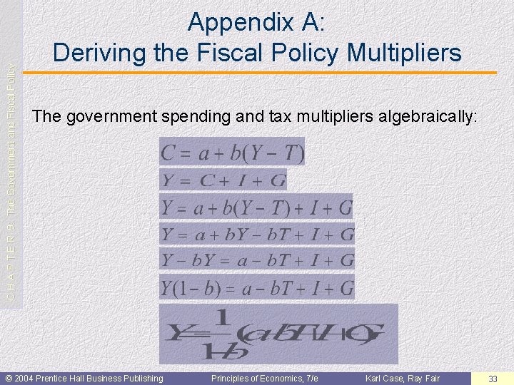 C H A P T E R 9: The Government and Fiscal Policy Appendix