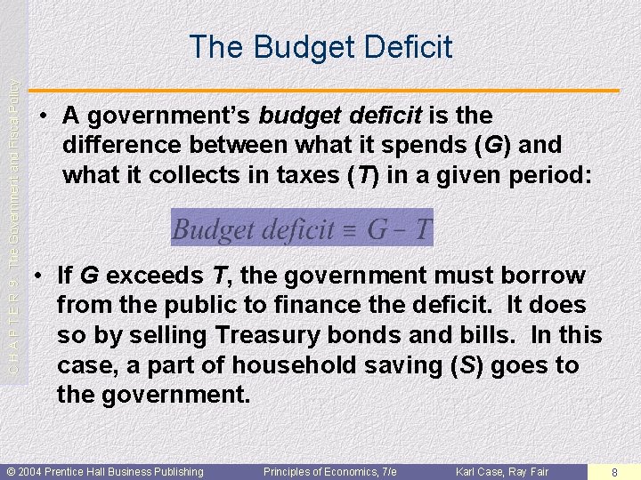 C H A P T E R 9: The Government and Fiscal Policy The