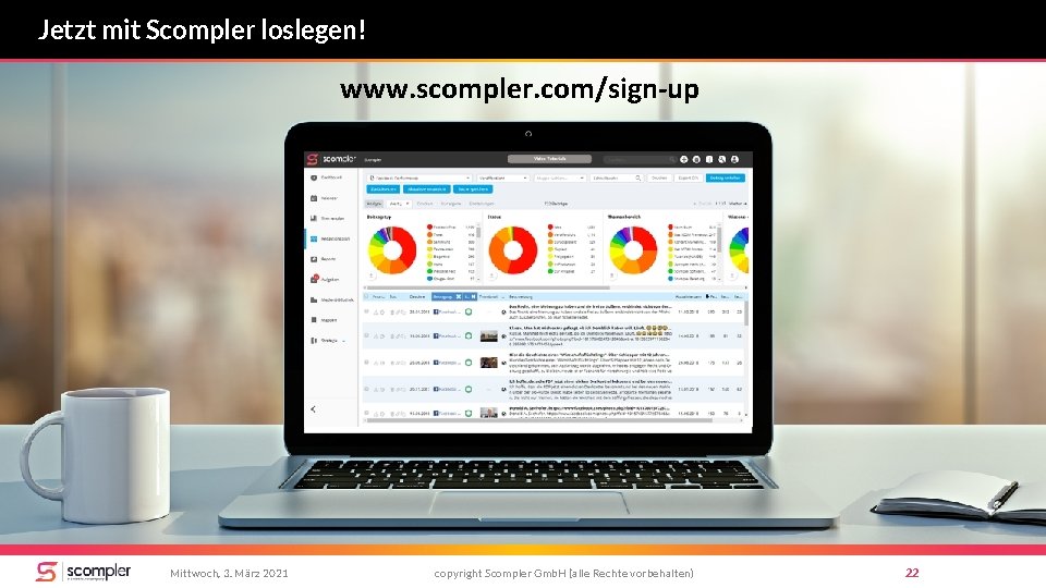 Jetzt mit Scompler loslegen! www. scompler. com/sign-up Mittwoch, 3. März 2021 copyright Scompler Gmb.