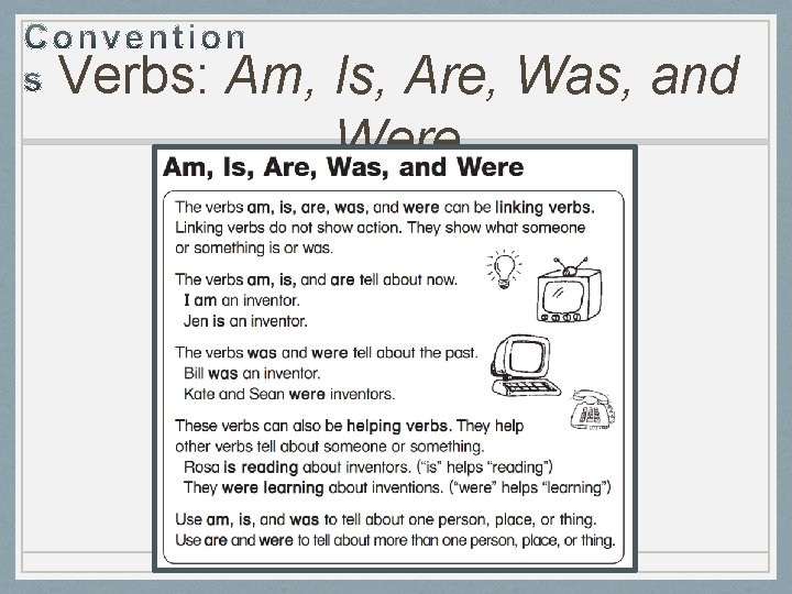 Verbs: Am, Is, Are, Was, and Were 