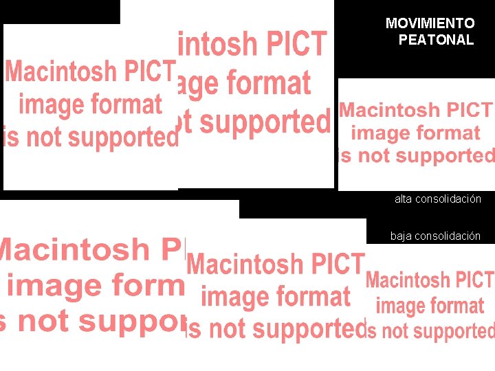 MOVIMIENTO PEATONAL alta consolidación baja consolidación 
