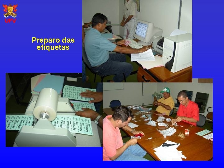 UFV Preparo das etiquetas 