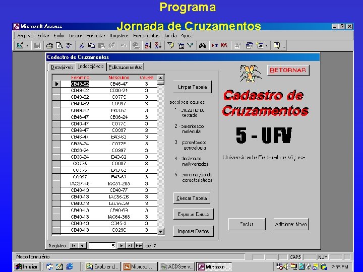 Programa Jornada de Cruzamentos 