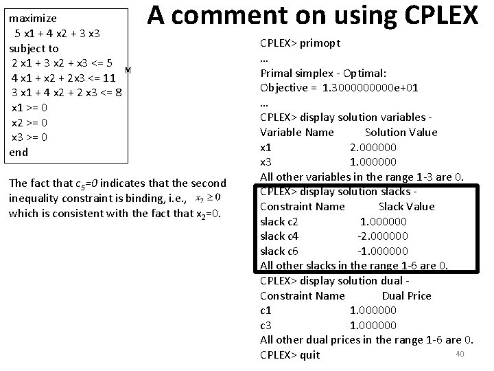 maximize 5 x 1 + 4 x 2 + 3 x 3 subject to