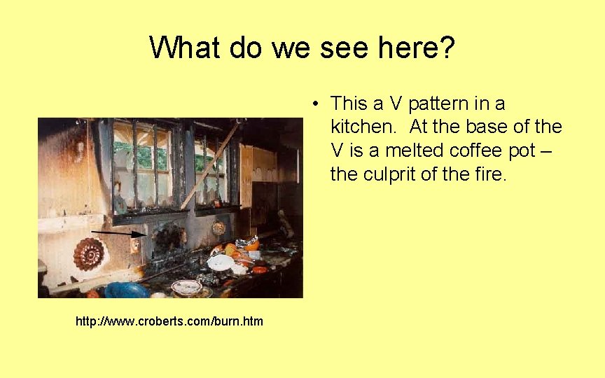 What do we see here? • This a V pattern in a kitchen. At