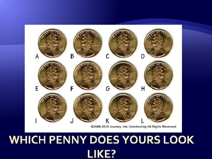 WHICH PENNY DOES YOURS LOOK LIKE? 