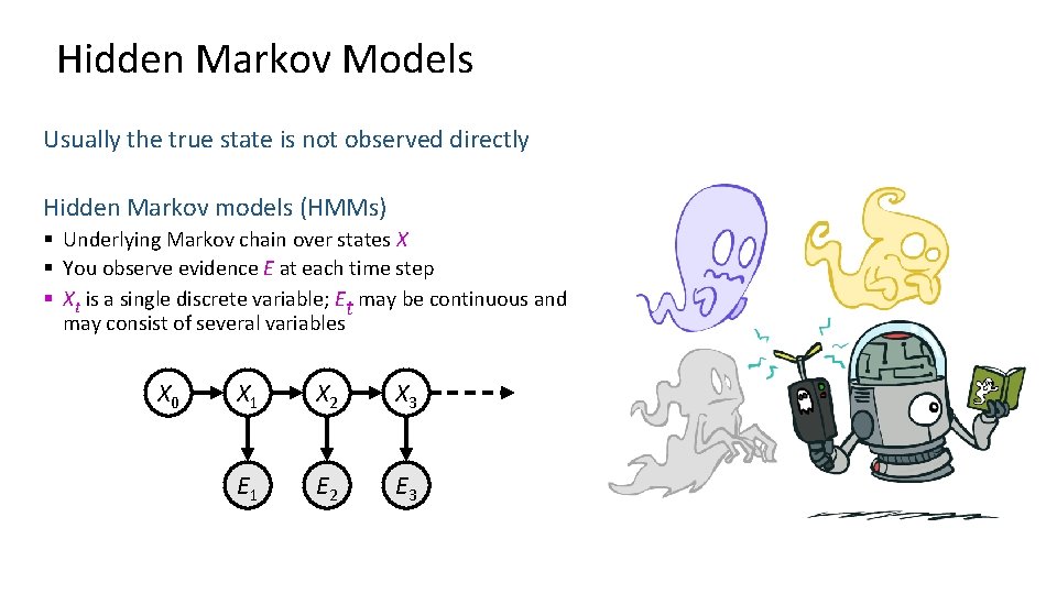 Hidden Markov Models Usually the true state is not observed directly Hidden Markov models