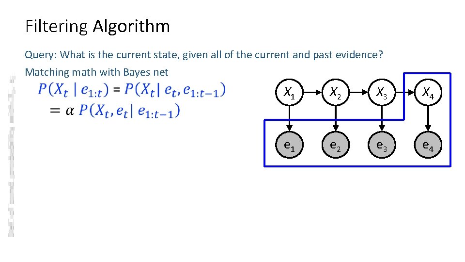 Filtering Algorithm Query: What is the current state, given all of the current and