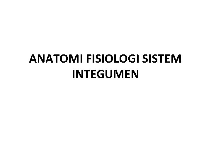 ANATOMI FISIOLOGI SISTEM INTEGUMEN 