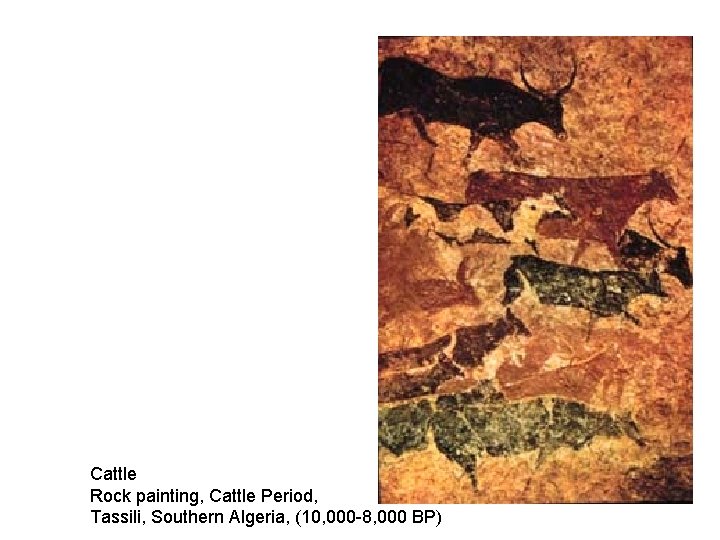 Cattle Rock painting, Cattle Period, Tassili, Southern Algeria, (10, 000 -8, 000 BP) Cattle Rock painting, Cattle Period, Tassili, Southern Algeria, (10, 000 -8, 000 BP)
