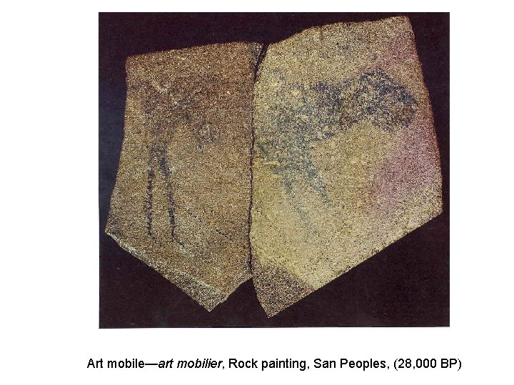 Art mobile—art mobilier, Rock painting, San Peoples, (28, 000 BP) Art mobile—art mobilier, Rock painting, San Peoples, (28, 000 BP)