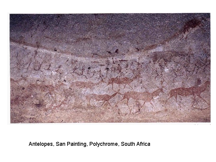Antelopes, San Painting, Polychrome, South Africa Antelopes, San Painting, Polychrome, South Africa