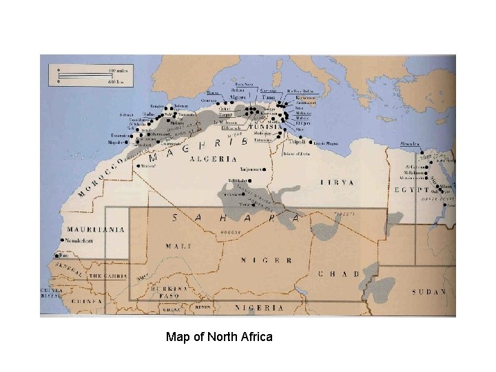 Map of North Africa Map of North Africa