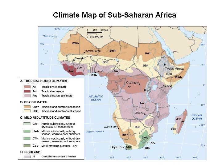 Climate Map of Sub-Saharan Africa 34 