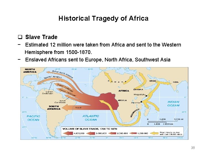 Historical Tragedy of Africa Slave Trade − Estimated 12 million were taken from Africa