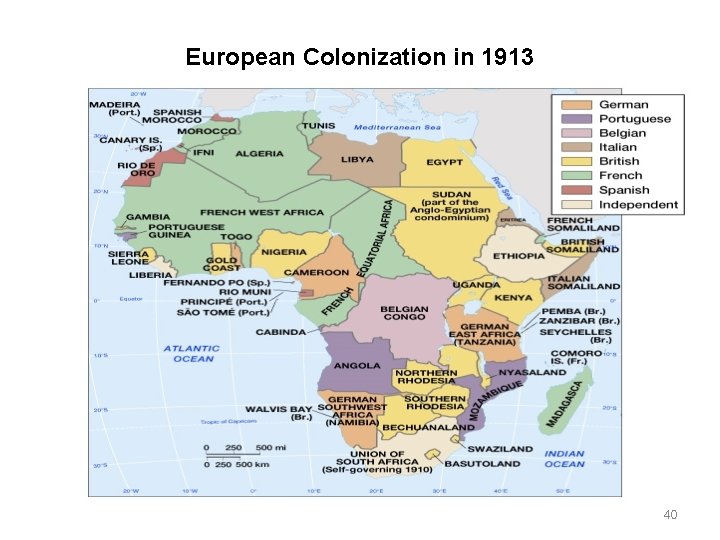 European Colonization in 1913 40 