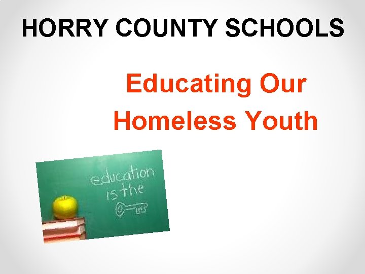 HORRY COUNTY SCHOOLS Educating Our Homeless Youth 