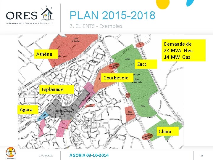 PLAN 2015 -2018 2. CLIENTS - Exemples Demande de 23 MVA Elec. 14 MW