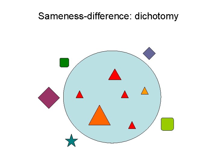 Sameness-difference: dichotomy 