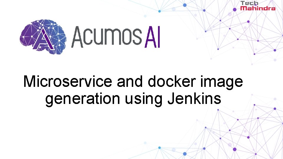 Microservice and docker image generation using Jenkins 