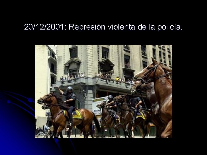 20/12/2001: Represión violenta de la policía. 