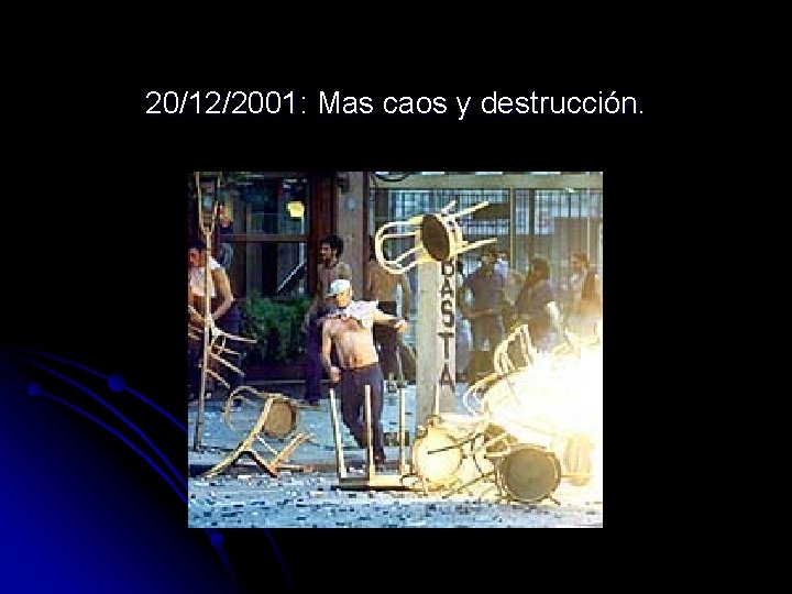 20/12/2001: Mas caos y destrucción. 