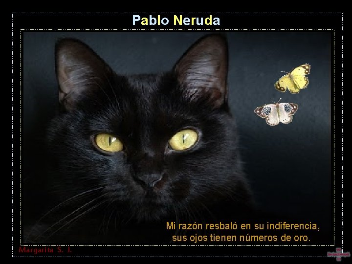 Pablo Neruda Mi razón resbaló en su indiferencia, sus ojos tienen números de oro. Pablo Neruda Mi razón resbaló en su indiferencia, sus ojos tienen números de oro.