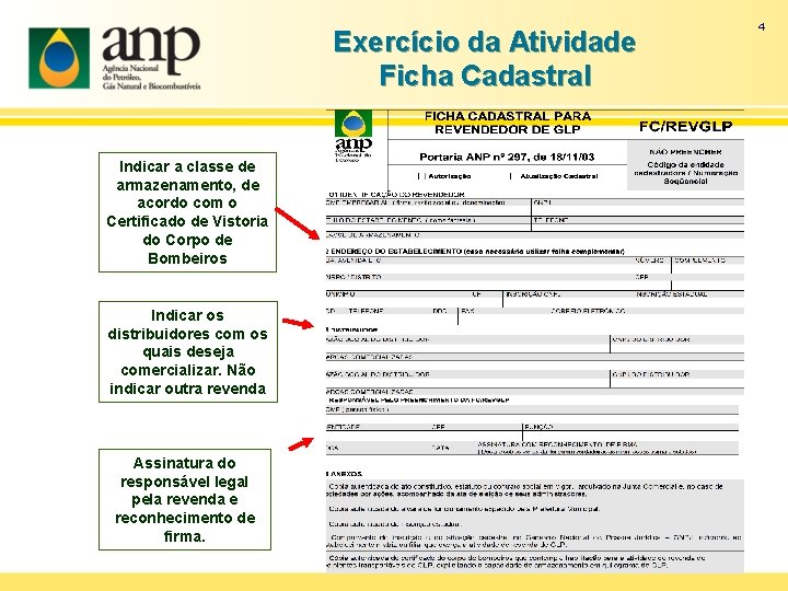 Exercício da Atividade Ficha Cadastral Indicar a classe de armazenamento, de acordo com o