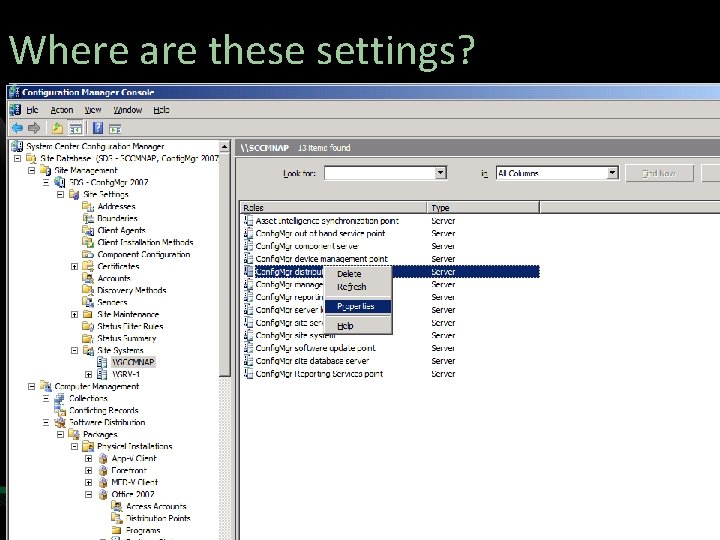 Where are these settings? 