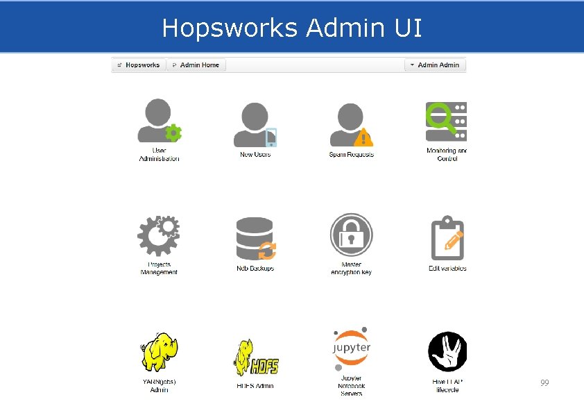 Hopsworks Admin UI 99 