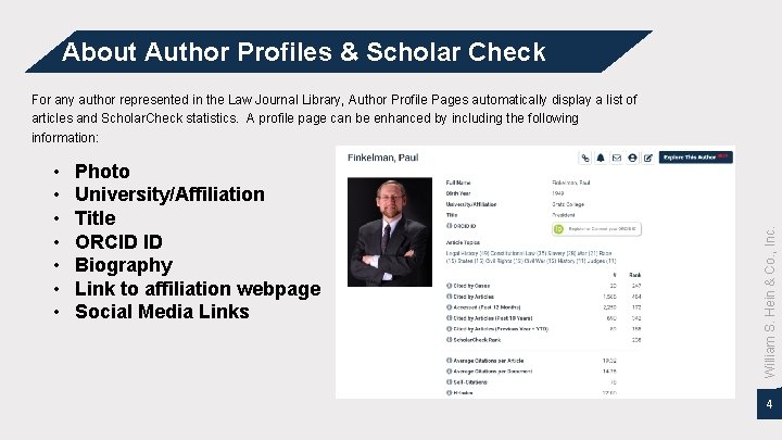 About Author Profiles & Scholar Check • • Photo University/Affiliation Title ORCID ID Biography