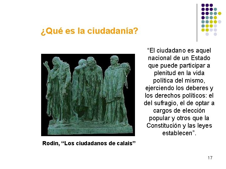 ¿Qué es la ciudadanía? “El ciudadano es aquel nacional de un Estado que puede ¿Qué es la ciudadanía? “El ciudadano es aquel nacional de un Estado que puede