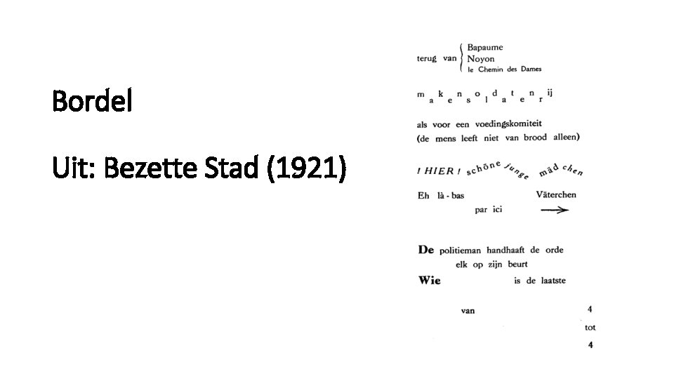 Bordel Uit: Bezette Stad (1921) Bordel Uit: Bezette Stad (1921)