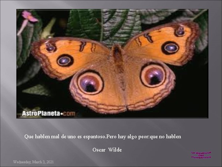 Que hablen mal de uno es espantoso. Pero hay algo peor: que no hablen