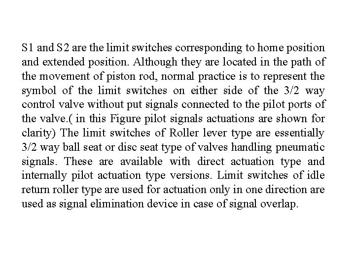 S 1 and S 2 are the limit switches corresponding to home position and