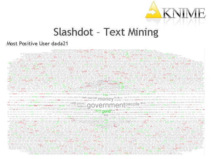 Slashdot – Text Mining Most Positive User dada 21 